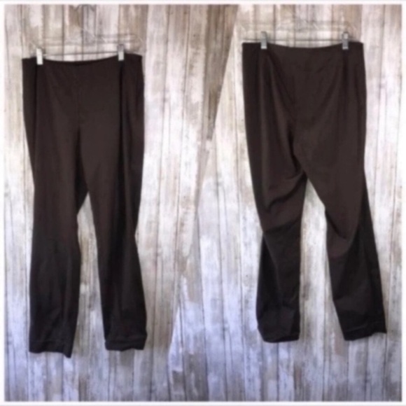 Lafayette 148 Brown Straight Pants Sz6 - Picture 2 of 6